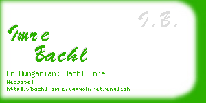 imre bachl business card